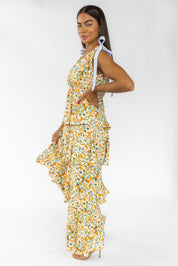 Shaina Cream Floral Maxi Dress - Final Sale