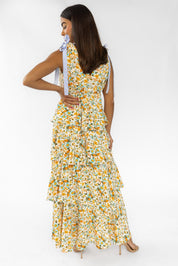 Shaina Cream Floral Maxi Dress - Final Sale