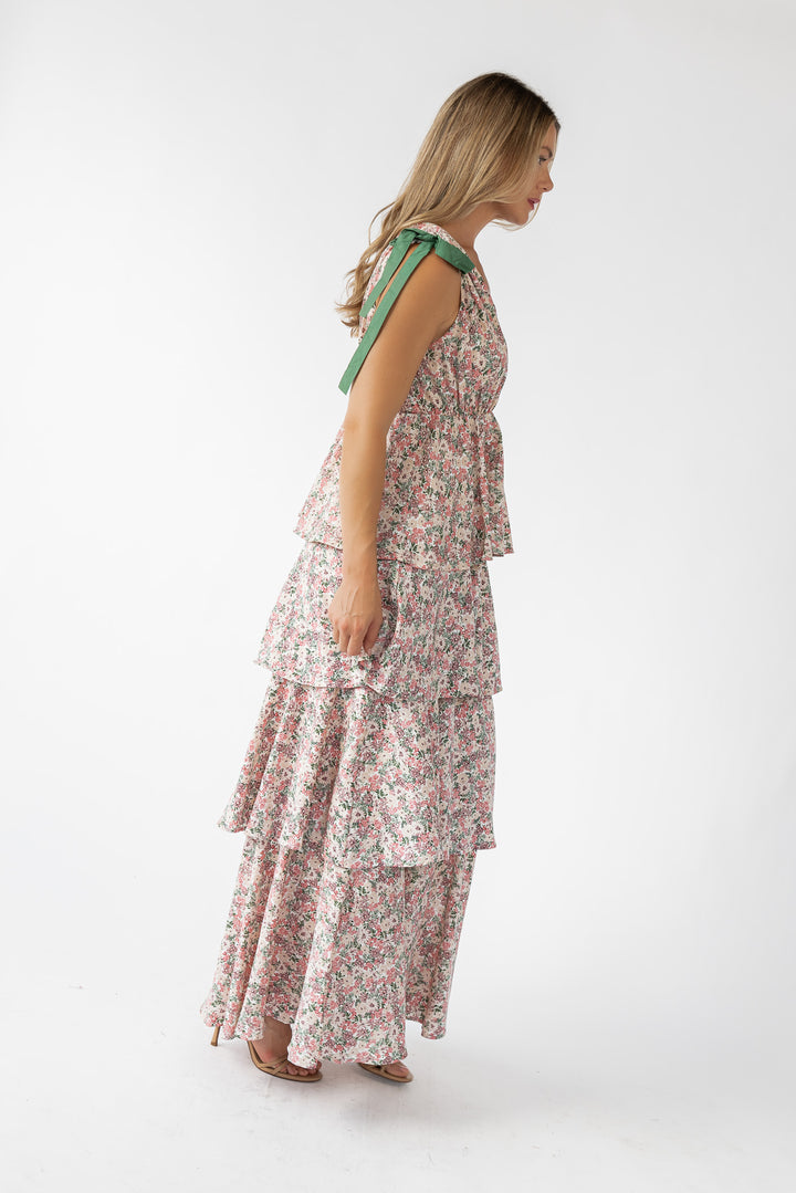 Shaina Slate Floral Maxi Dress