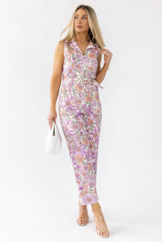 Simona Lavender Floral Jumpsuit - Final Sale