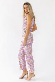 Simona Lavender Floral Jumpsuit - Final Sale