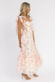 Sweet Serenade Blush Floral Maxi Dress - Final Sale