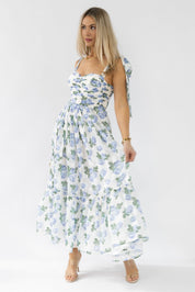 Sweet Serenade Blue Floral Maxi Dress - Final Sale