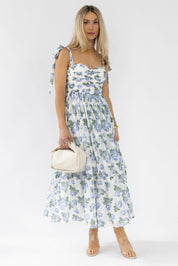 Sweet Serenade Blue Floral Maxi Dress - Final Sale