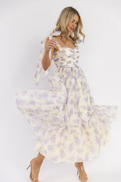 Sweet Serenade Lavender Floral Maxi Dress - Final Sale