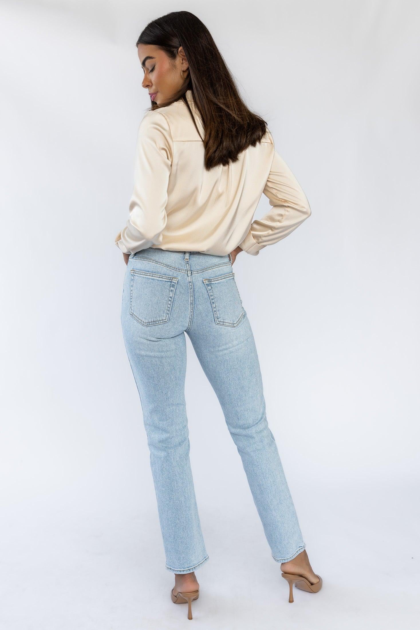 Vanessa Light Wash Straight Denim