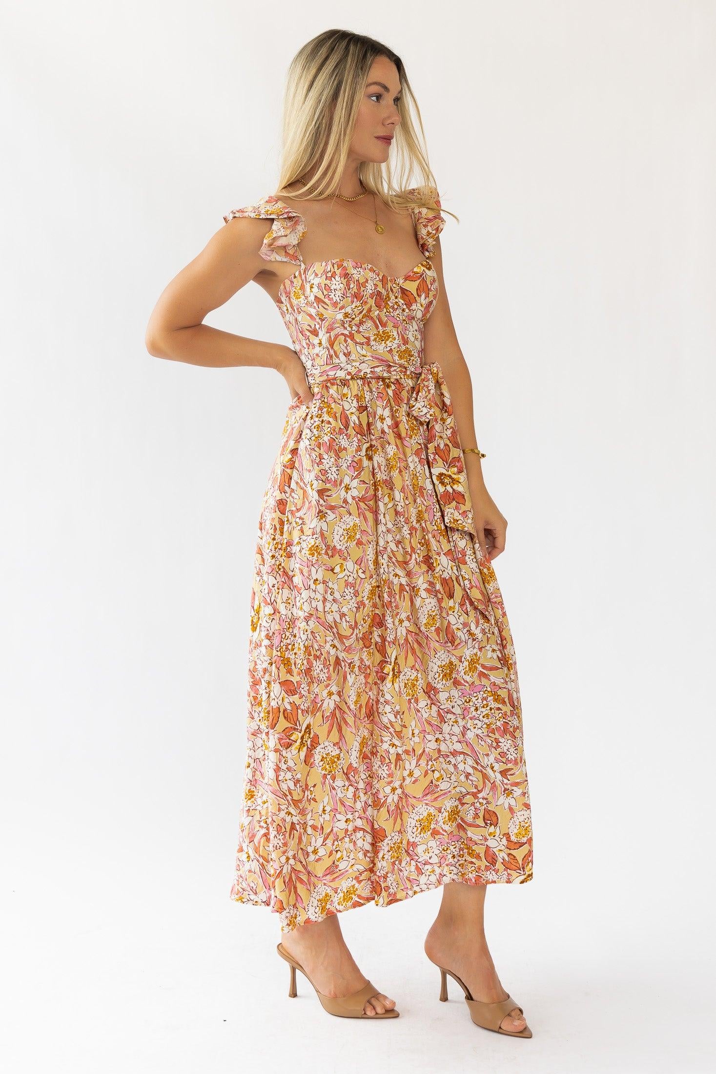 Vara Corset Floral Maxi Dress - Final Sale