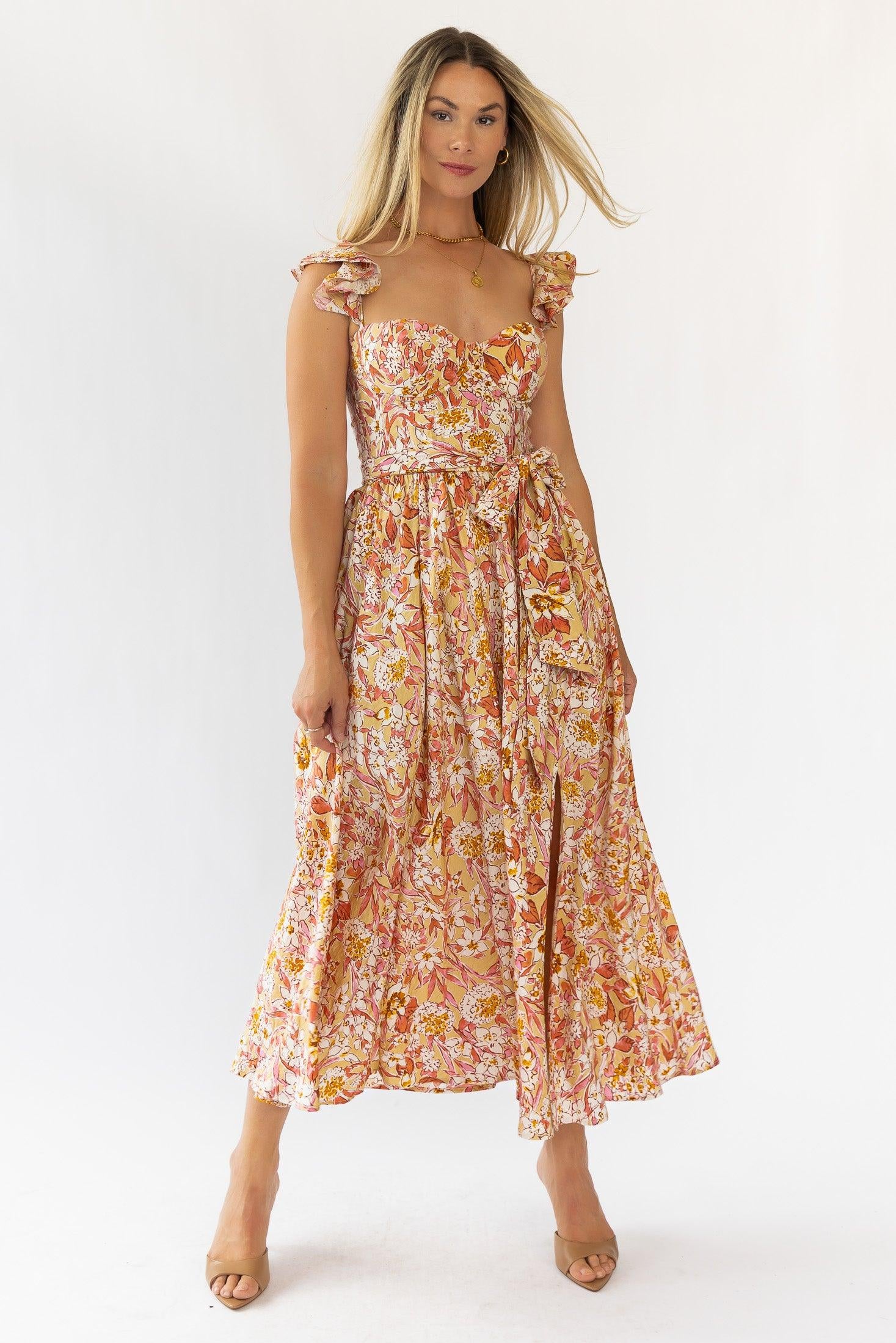 Vara Corset Floral Maxi Dress - Final Sale