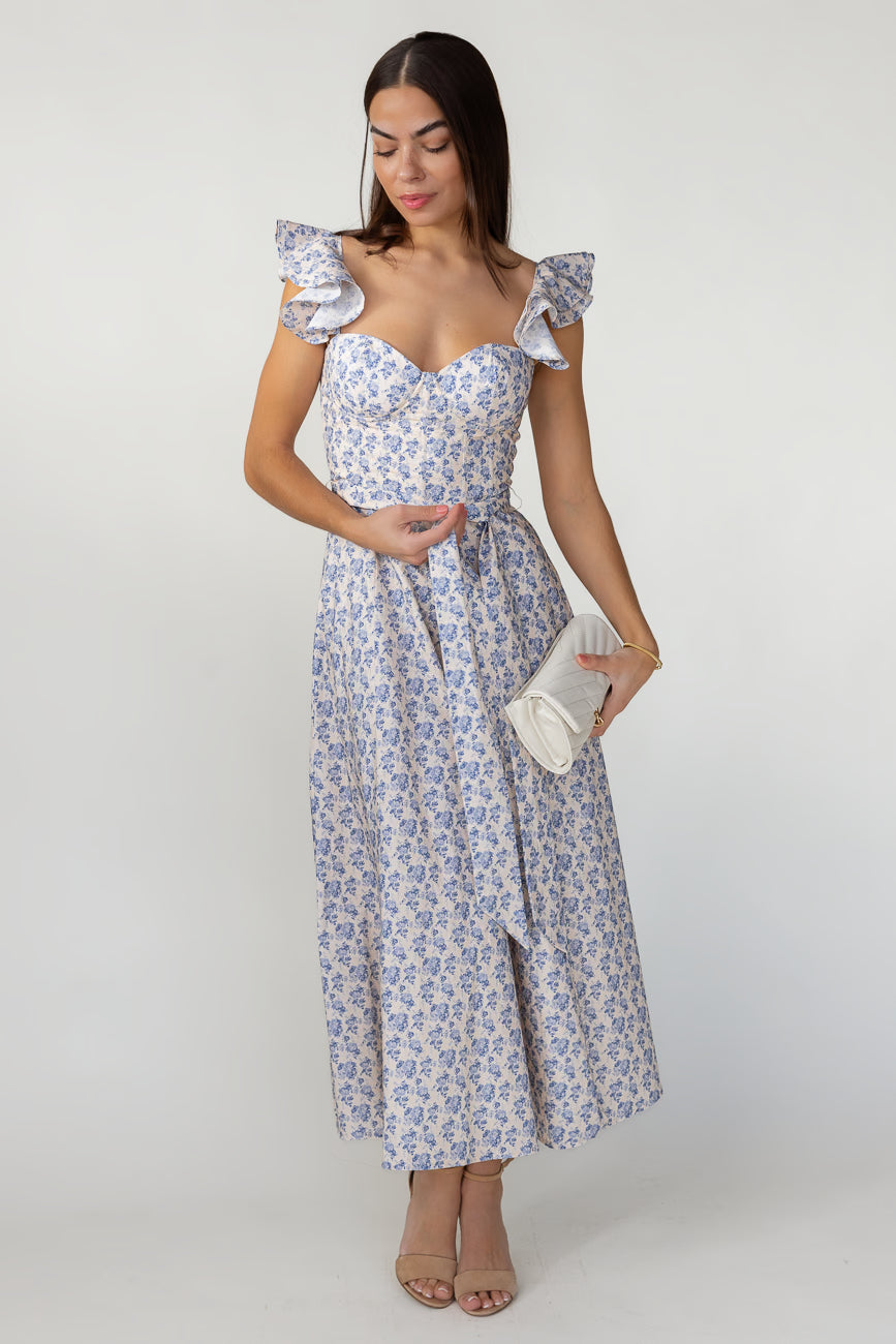 Vara Corset Maxi Dress - Parisian Floral