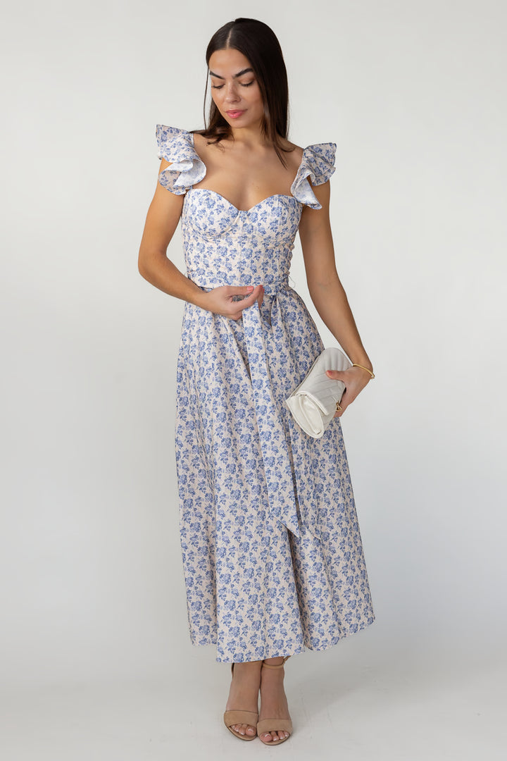 Vara Corset Maxi Dress - Parisian Floral