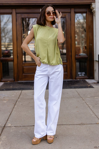 Veda Knit Top - Matcha