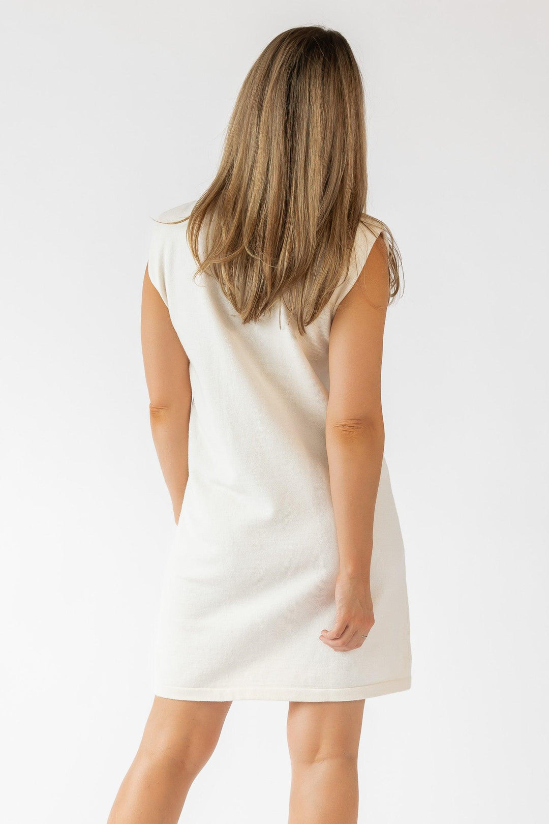 Verona Cream Knit Mini Dress - Final Sale