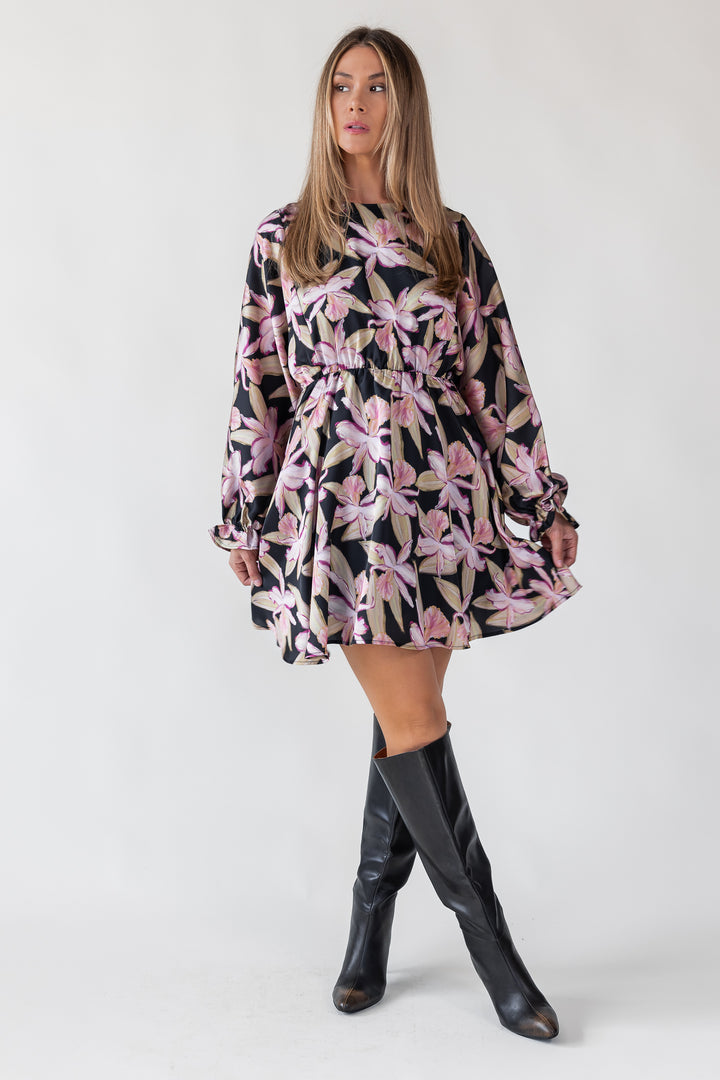 Zayla Black Floral Mini Dress - Final Sale