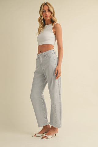 Marina Rail Stripe Barrel Jean