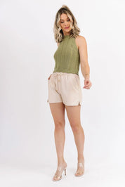 Addie Green Cropped Sweater Tank - FINAL SALE - JO+CO