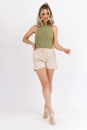 Addie Green Cropped Sweater Tank - FINAL SALE - JO+CO