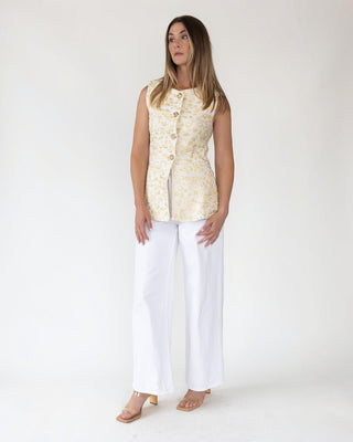 Alina Jacquard Button Vest - Final Sale - JO+CO