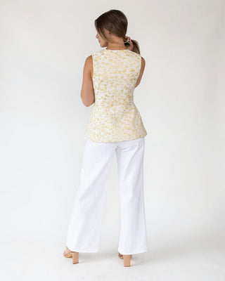 Alina Jacquard Button Vest - Final Sale - JO+CO