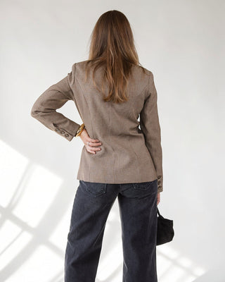 ASTR The Label Bellmere Houndstooth Jacket - Camel - JO+CO