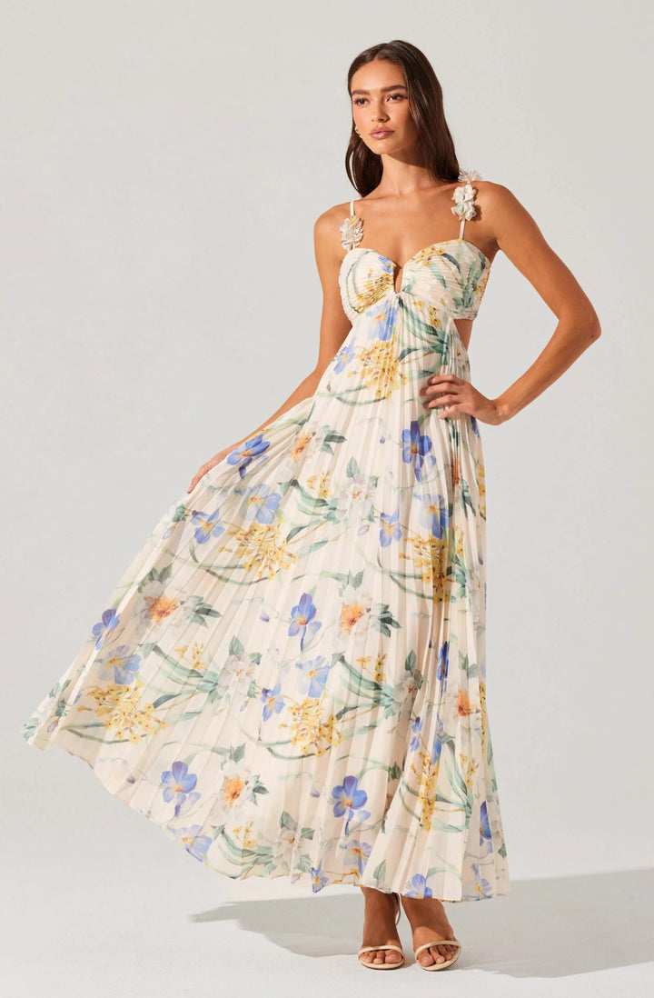 ASTR The Label Emese Blue Floral Dress - Final Sale - JO+CO