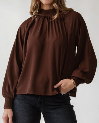 ASTR The Label Sabelle Top - Brown - JO+CO