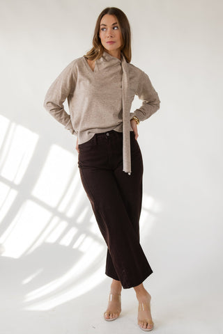 ASTR The Label Silvana Taupe Sweater - JO+CO