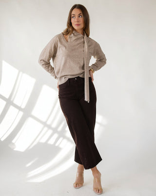 ASTR The Label Silvana Taupe Sweater - JO+CO
