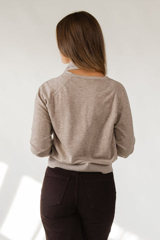 ASTR The Label Silvana Taupe Sweater - JO+CO