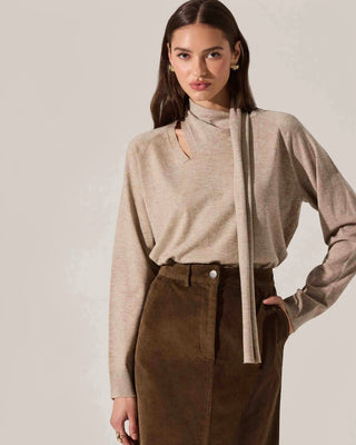 ASTR The Label Silvana Taupe Sweater - JO+CO