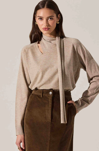 ASTR The Label Silvana Taupe Sweater - JO+CO