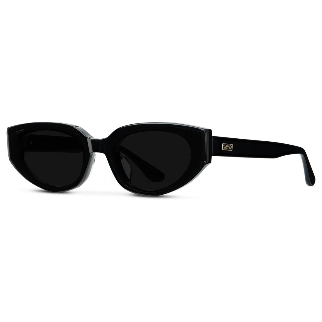 Astra Sunglasses: Black/Triple Black Lens - JO+CO