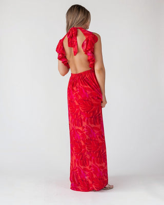 Athena Red Cutout Maxi Dress - Final Sale - JO+CO