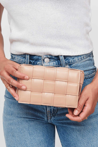 Aurora Natural Basketweave Crossbody Clutch - JO+CO