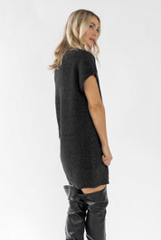 Autumn Ease Sweater Dress - Black - JO+CO