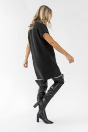 Autumn Ease Sweater Dress - Black - JO+CO