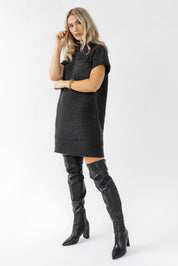 Autumn Ease Sweater Dress - Black - JO+CO