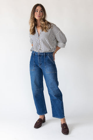 Bennett Dark Utility Seamed Barrel - Final Sale - JO+CO