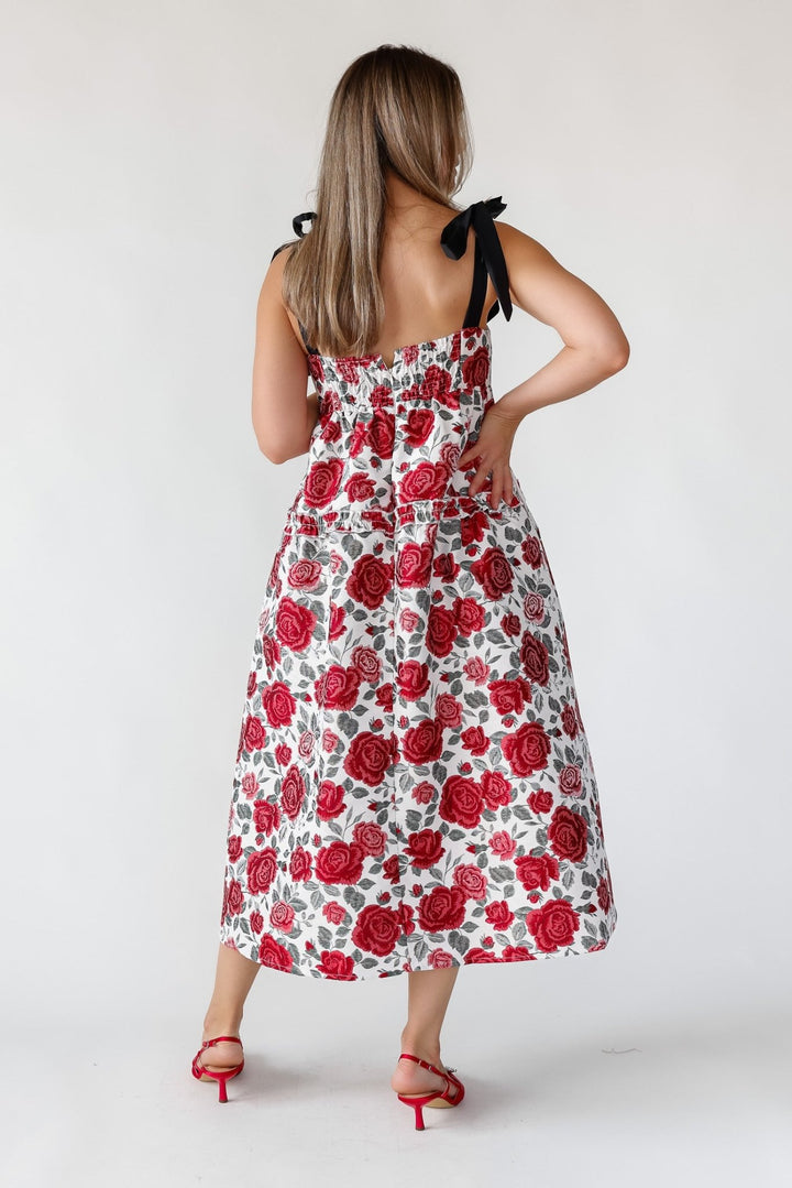 Berklyn Roses Jacquard Midi Dress - Final Sale - JO+CO
