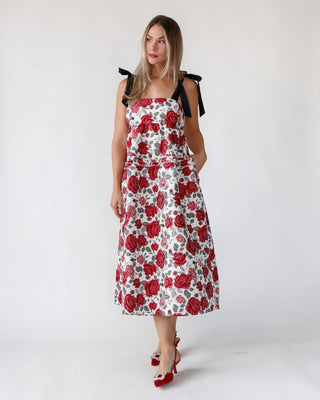 Berklyn Roses Jacquard Midi Dress - Final Sale - JO+CO