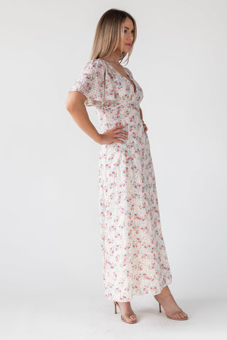 Birdie Blush Floral Maxi Dress - JO+CO