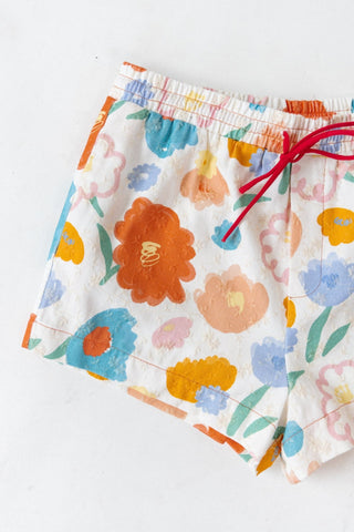 Bloom Burst Floral Jacquard Shorts - Final Sale - JO+CO