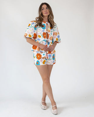 Bloom Burst Jacquard Tie - Front Top - Final Sale - JO+CO
