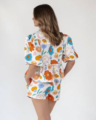 Bloom Burst Jacquard Tie - Front Top - Final Sale - JO+CO