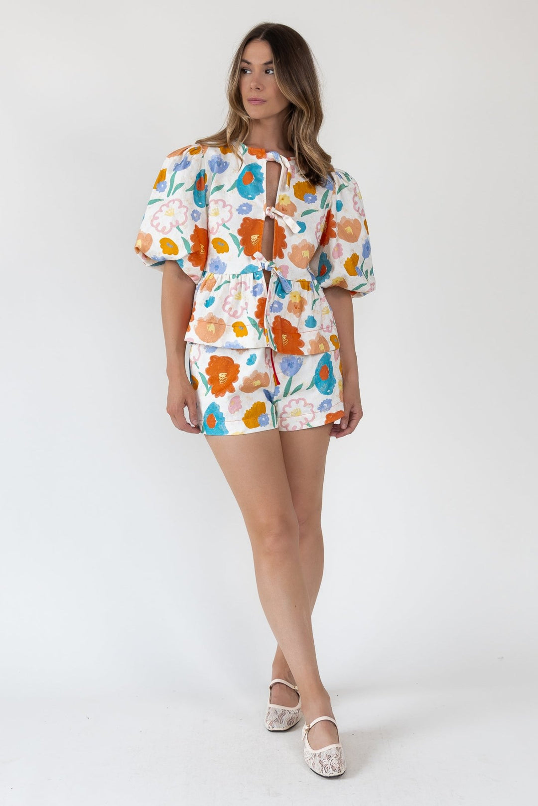 Bloom Burst Jacquard Tie - Front Top - Final Sale - JO+CO