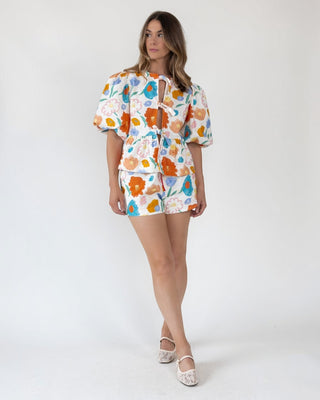 Bloom Burst Jacquard Tie - Front Top - Final Sale - JO+CO