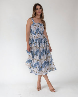 Bluebell Bloom Smocked Midi Dress - Final Sale - JO+CO