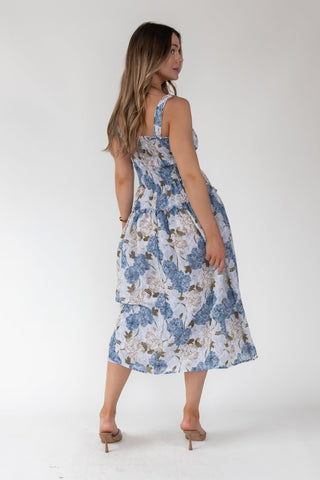 Bluebell Bloom Smocked Midi Dress - Final Sale - JO+CO