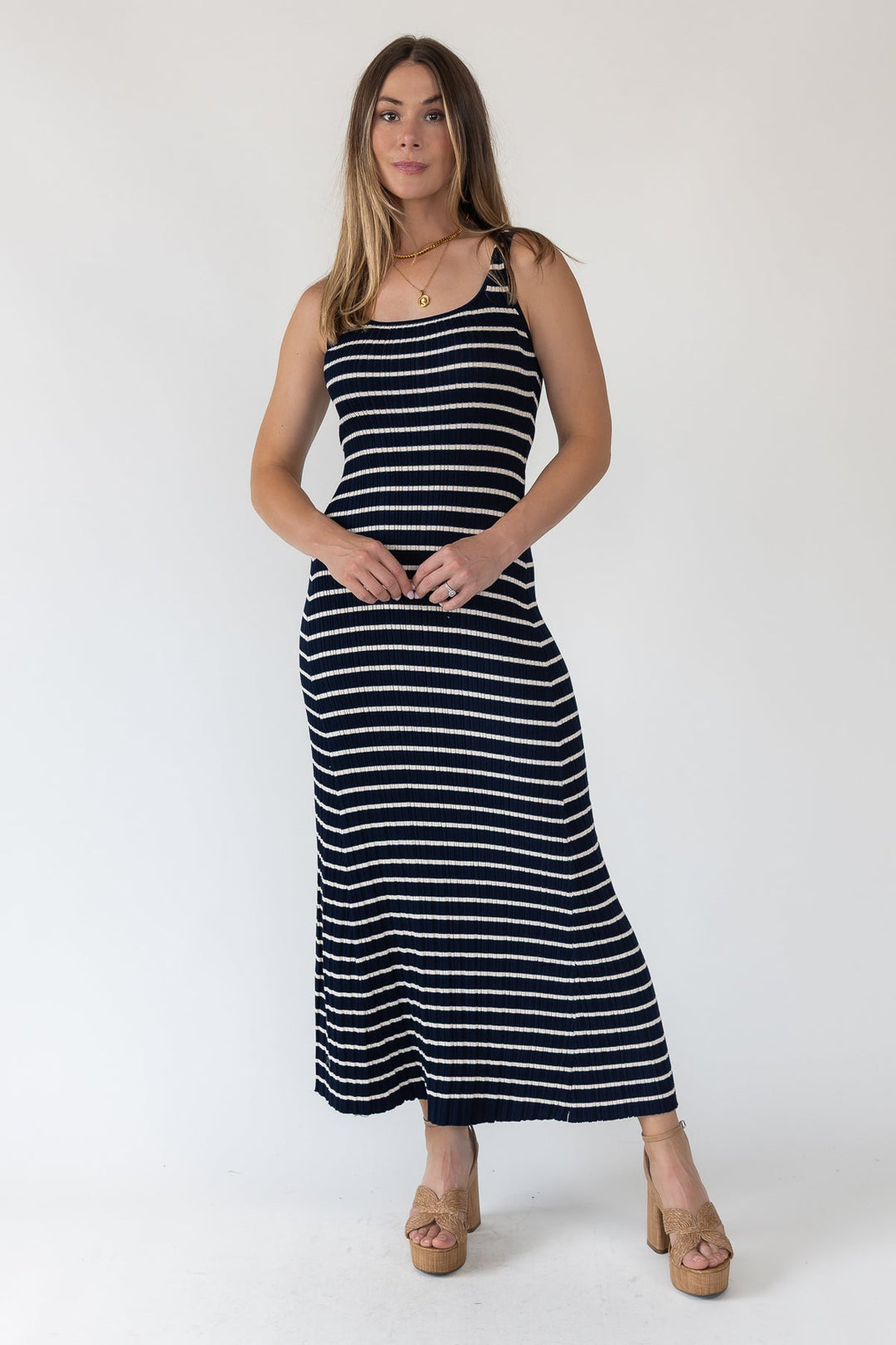 Boardwalk Navy Knit Maxi Dress - Final Sale - JO+CO