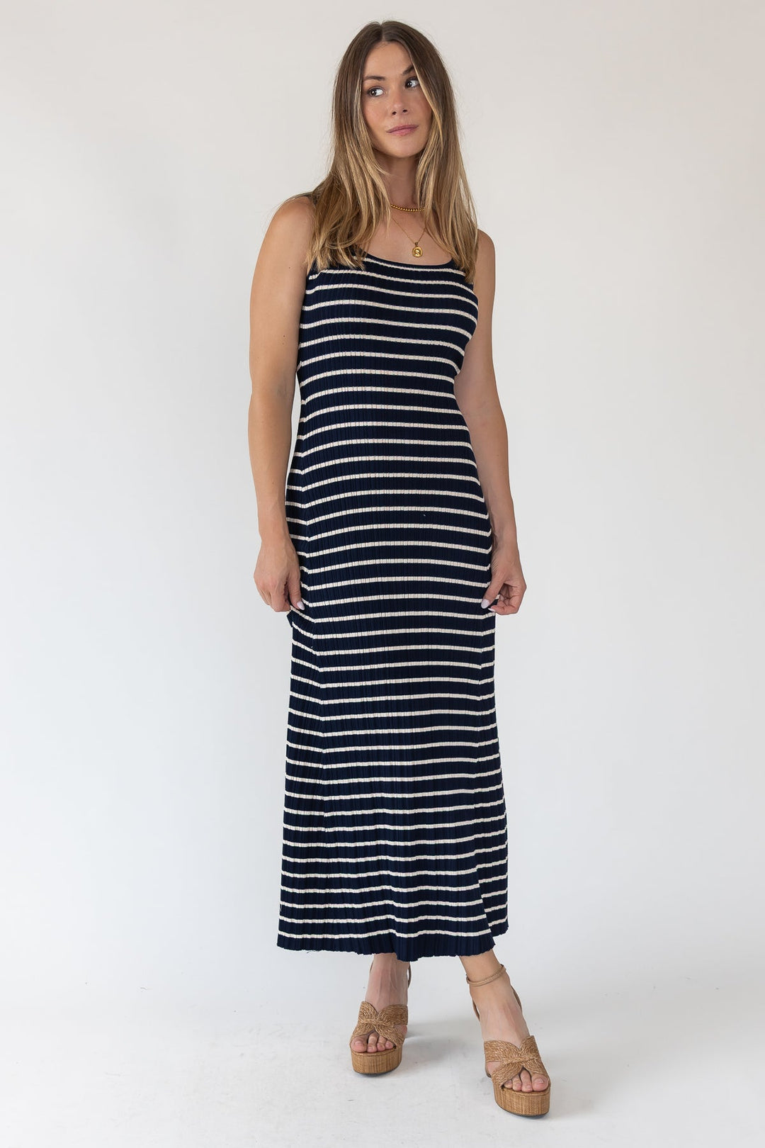 Boardwalk Navy Knit Maxi Dress - Final Sale - JO+CO