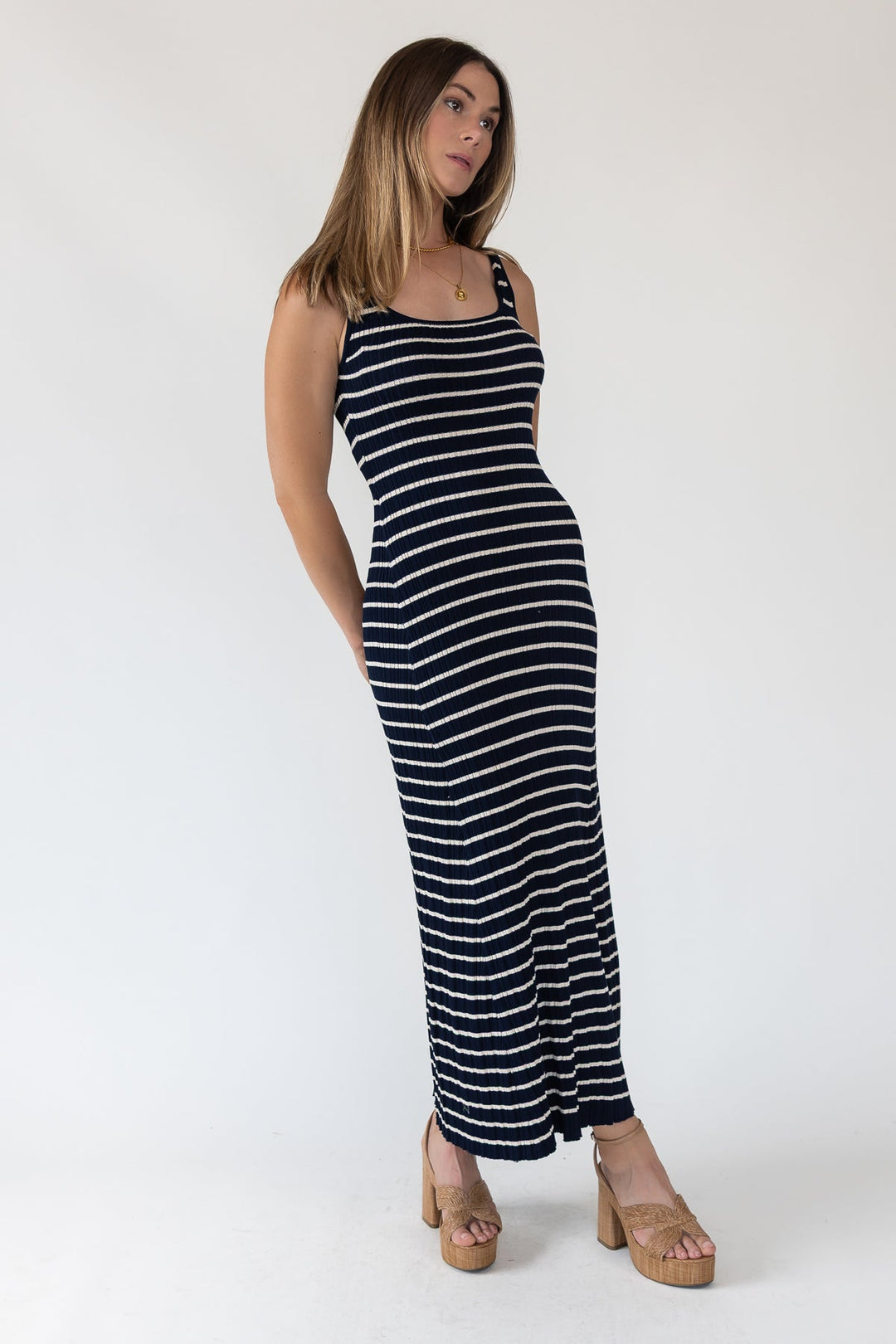 Boardwalk Navy Knit Maxi Dress - Final Sale - JO+CO